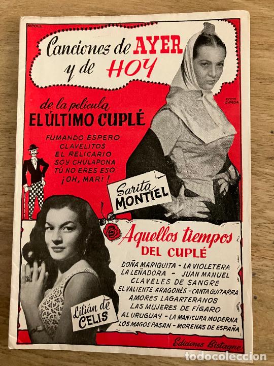 Catalogues de Musique: sara montiel lilian de celis cancionero original antiguo
