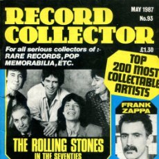 Cataloghi di Musica: RECORD COLLECTOR Nº 93 MAYO 1987