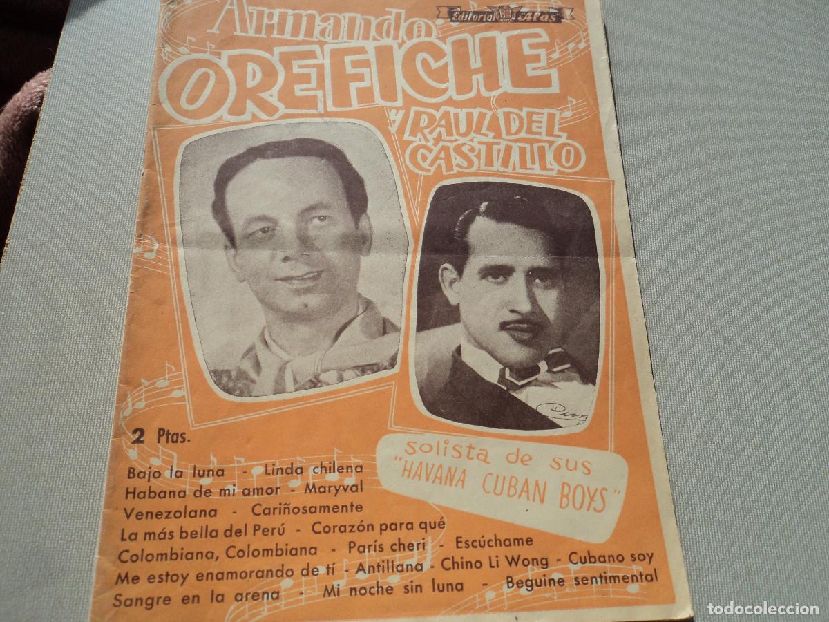 Catalogues de Musique: CANCIONERO. armando orefiche y raul del castillo, ed alas