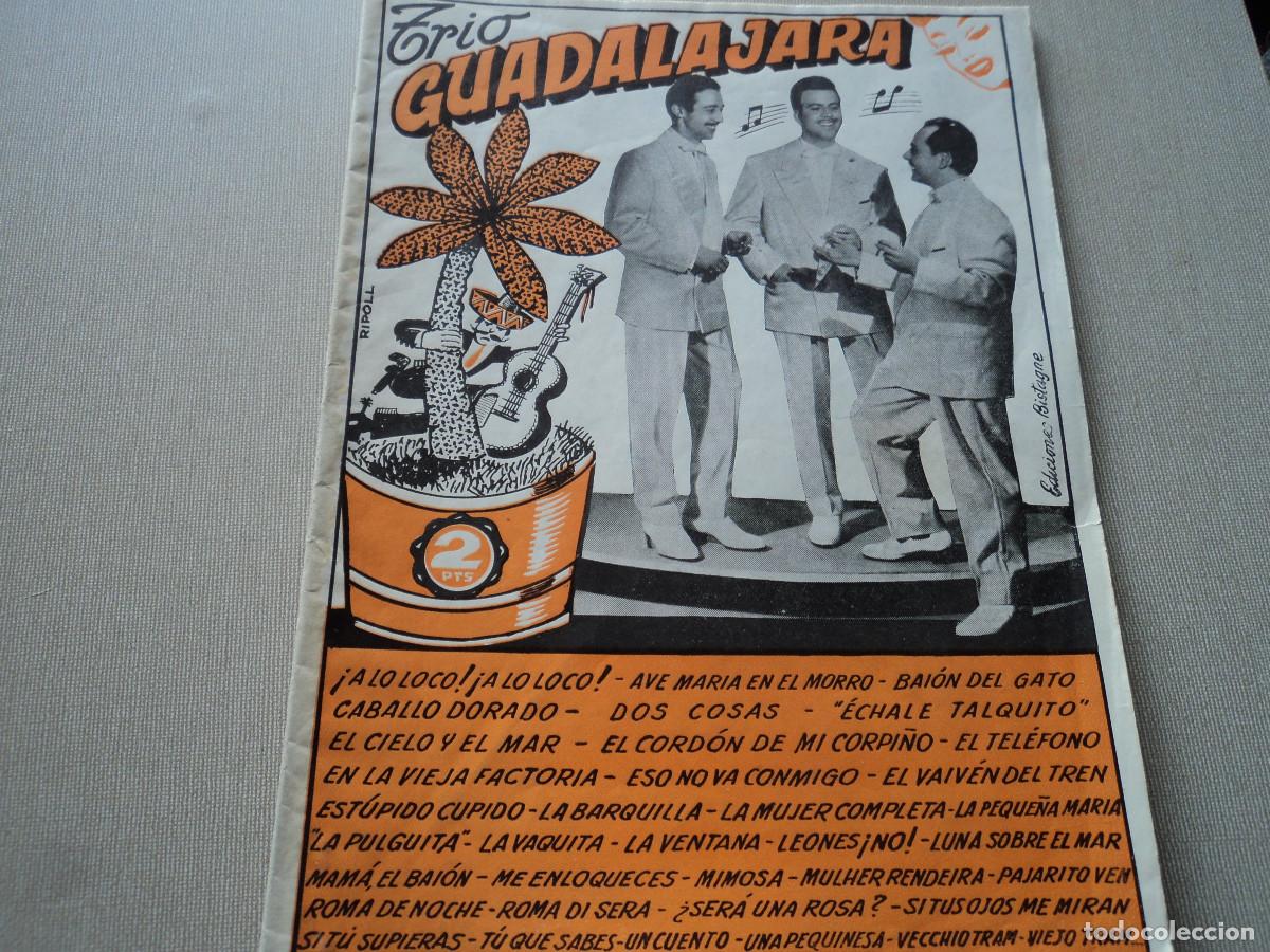 Cat&aacute;logos de M&uacute;sica: CANCIONERO. trio guadalajara, ed. bistagne
