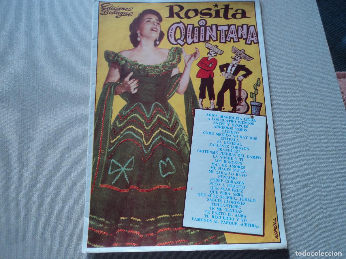 Cat&aacute;logos de M&uacute;sica: CANCIONERO. rosita quintana, ed. bistagne