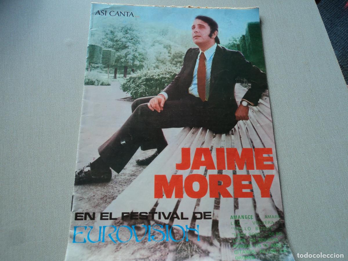 Cat&aacute;logos de M&uacute;sica: Cancionero asi canta jaime morey en eurovision, ed, alas