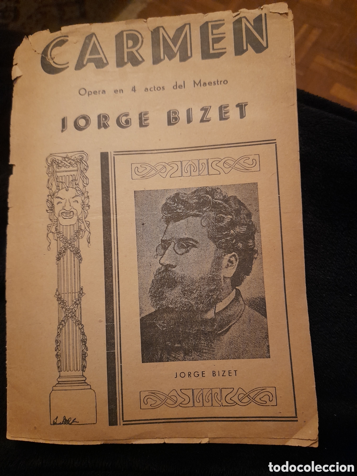 Cat&aacute;logos de M&uacute;sica: Carmen, Argumento y cantables 8 p&aacute;ginas