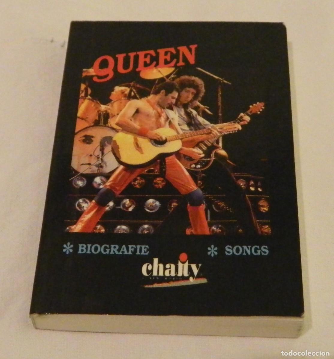 Cat&aacute;logos de M&uacute;sica: QUEEN. Mini Libro: &rdquo;Queen. Biografie / Songs&rdquo;. Chatty. En holand&eacute;s.