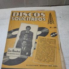 Catálogos de Música: CANCIONERO EDICIONES BISTAGNE - DISCOS SOLICITADOS - LOS PANCHOS NÚMERO 10. Lote 389388269
