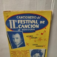 Catálogos de Música: CANCIONERO - II FESTIVAL DE LA CANCIÓN DE BENIDORM -N° 85 AÑO XXXVII AÑO 1960 - EDITORIAL ALAS. Lote 390686019