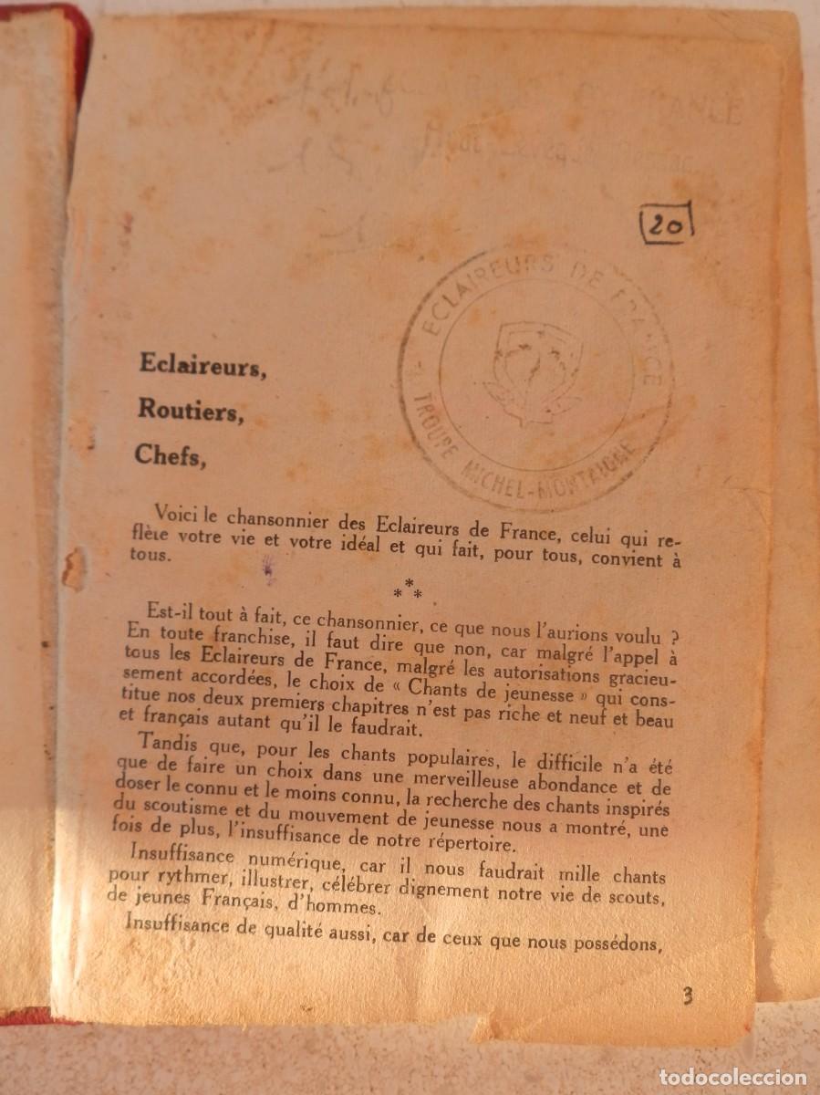 Cat&aacute;logos de M&uacute;sica: ANTIGUO CANCIONERO CHANSONNIER LES CHANTS DES ECLAIREURS DE FRANCE.