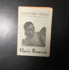 Catálogos de Música: CANCIONERO POPULAR , GLORIA ROMERO.