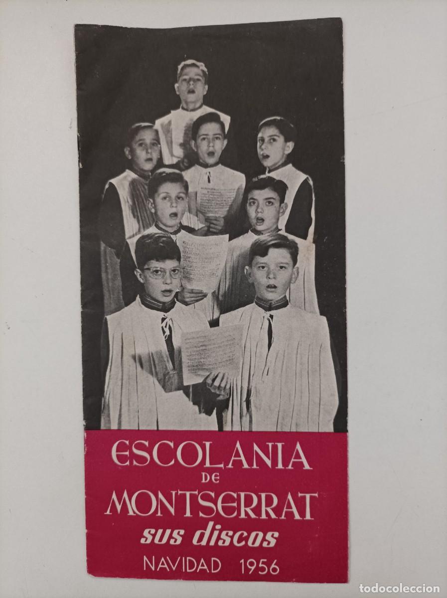 Cat&aacute;logos de M&uacute;sica: Folleto - catalogo. ESCOLANIA DE MONTSERRAT. Sus discos, Navidad 1956.