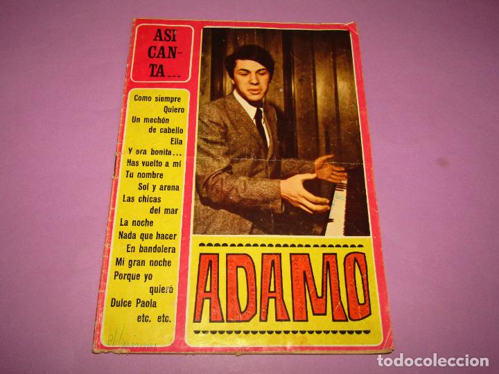 Cat&aacute;logos de M&uacute;sica: Antiguo Cancionero AS&Iacute; CANTA *ADAMO* del A&ntilde;o 1967