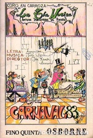 Cat&aacute;logos de M&uacute;sica: CORO EN CARROZA LA TIA NORICA (ANTIGUOS TABERNEROS DEL PUERTO) CARNAVAL 83 - A-C-2101