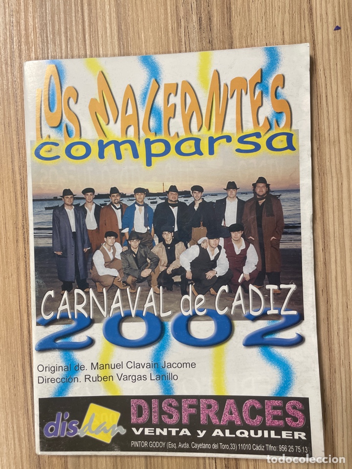 Catalogues de Musique: Carnaval, C&aacute;diz, 2002 libreto comparsa LOS MALEANTES
