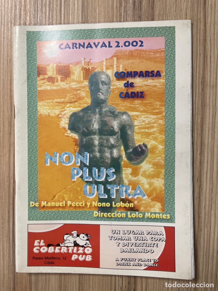 Catalogues de Musique: Carnaval, C&aacute;diz, 2002 libreto Comparsa NON PLUS ULTRA