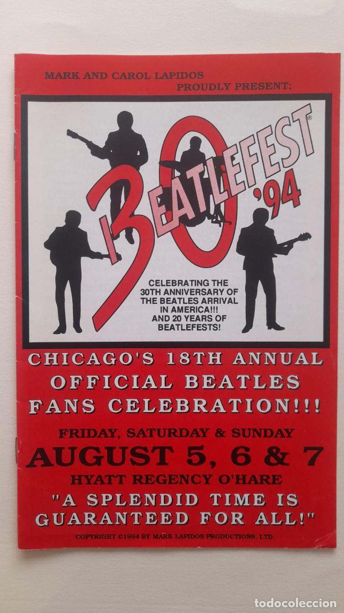 Cat&aacute;logos de m&uacute;sica: PROGRAMA CONVENCI&Oacute;N BEATLES CHICAGO 16 P&Aacute;GINAS - Foto 1