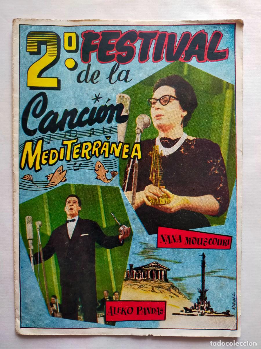 Catalogues de Musique: CANCIONERO: II FESTIVAL DE LA CANCION MEDITERRANEA - EDICIONES BISTAGNE A&ntilde;o 1960