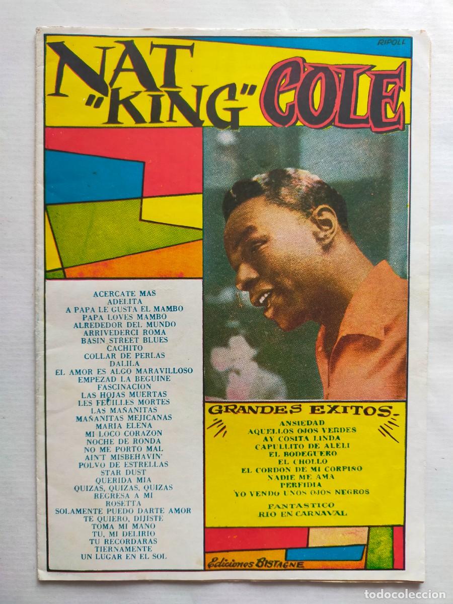 Catalogues de Musique: CANCIONERO: NAT KING COLE - EDICIONES BISTAGNE A&ntilde;o 1960