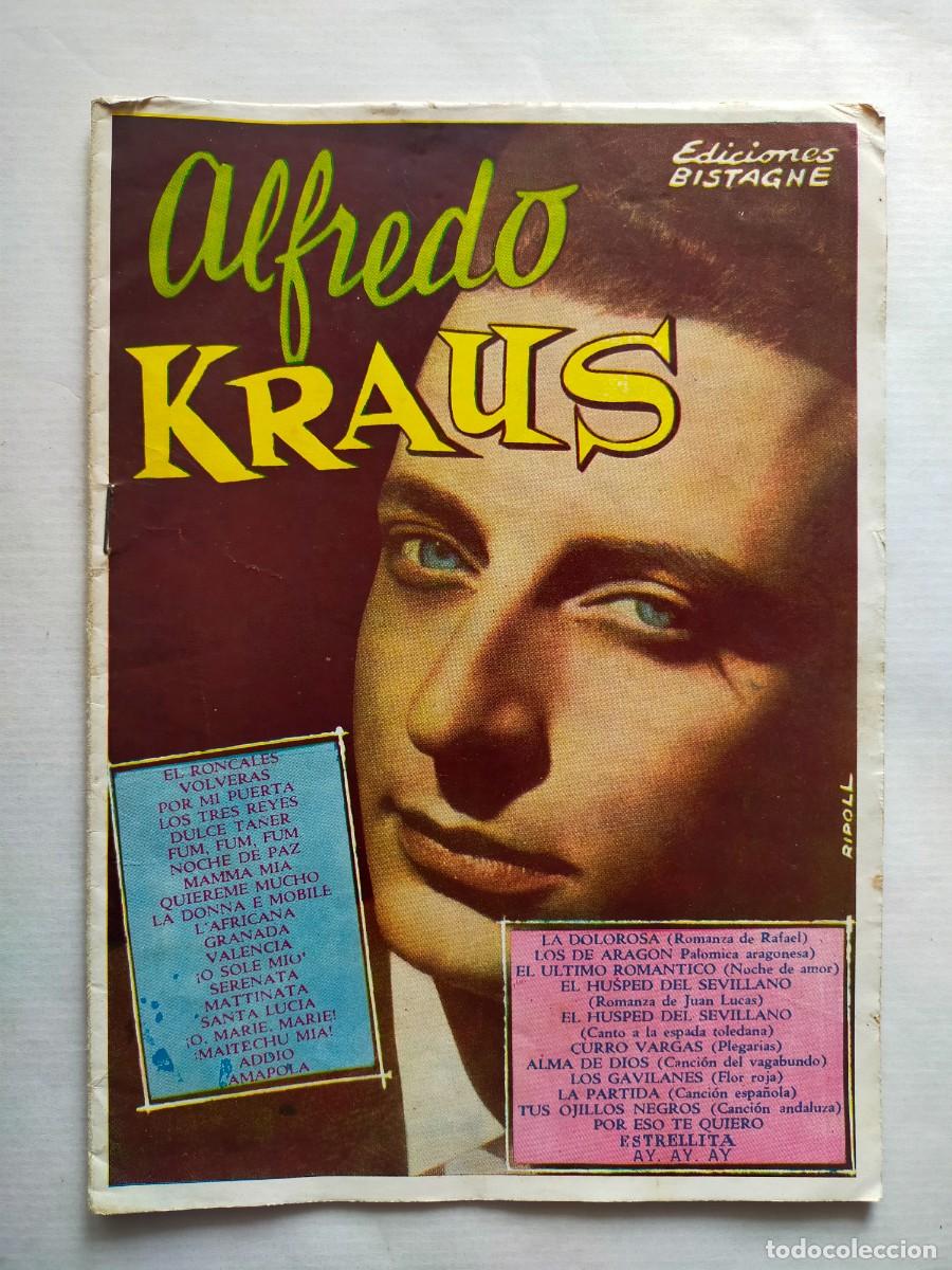 Catalogues de Musique: CANCIONERO: ALFREDO KRAUS - EDICIONES BISTAGNE A&ntilde;o 1960