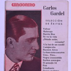 Catálogos de Música: CANCIONERO DE CARLOS GARDEL - SELECCIÓN DE ÉXITOS - NÚM 54 - VIII ÉPOCA