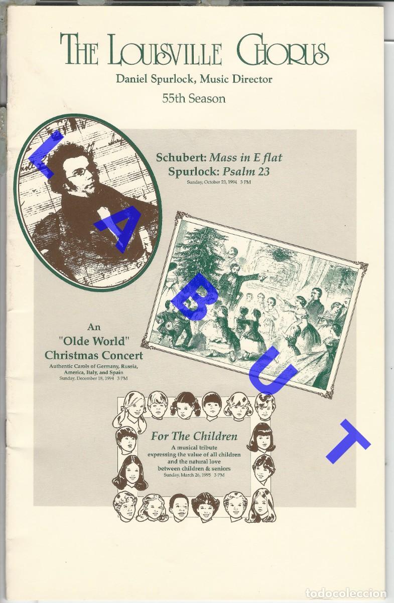 Cat&aacute;logos de M&uacute;sica: THE LOUISVILLE CHORUS DANIEL SPURLOCK 1994 20PG 27CM CR1