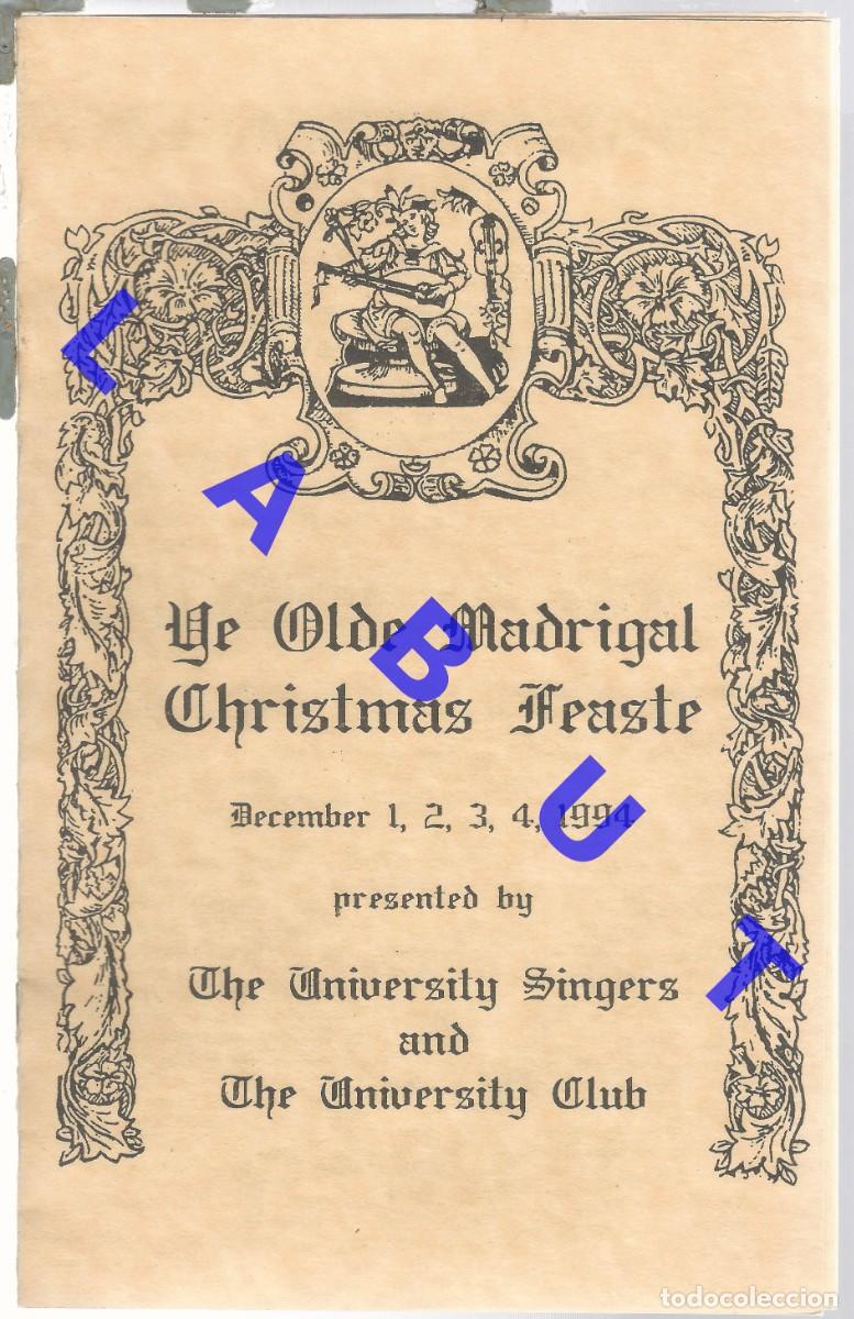 Catalogues de Musique: 1994 YE OLDE MADRIGAL CHRISTMAS FEASTE 8PG 25CM CR1