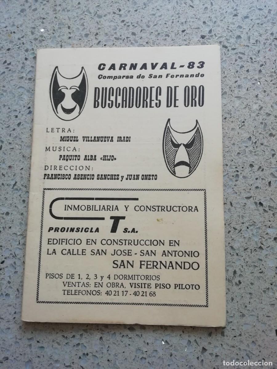 Catalogues de Musique: Carnaval de C&aacute;diz libreto comparsa discipulos del diablo 1983