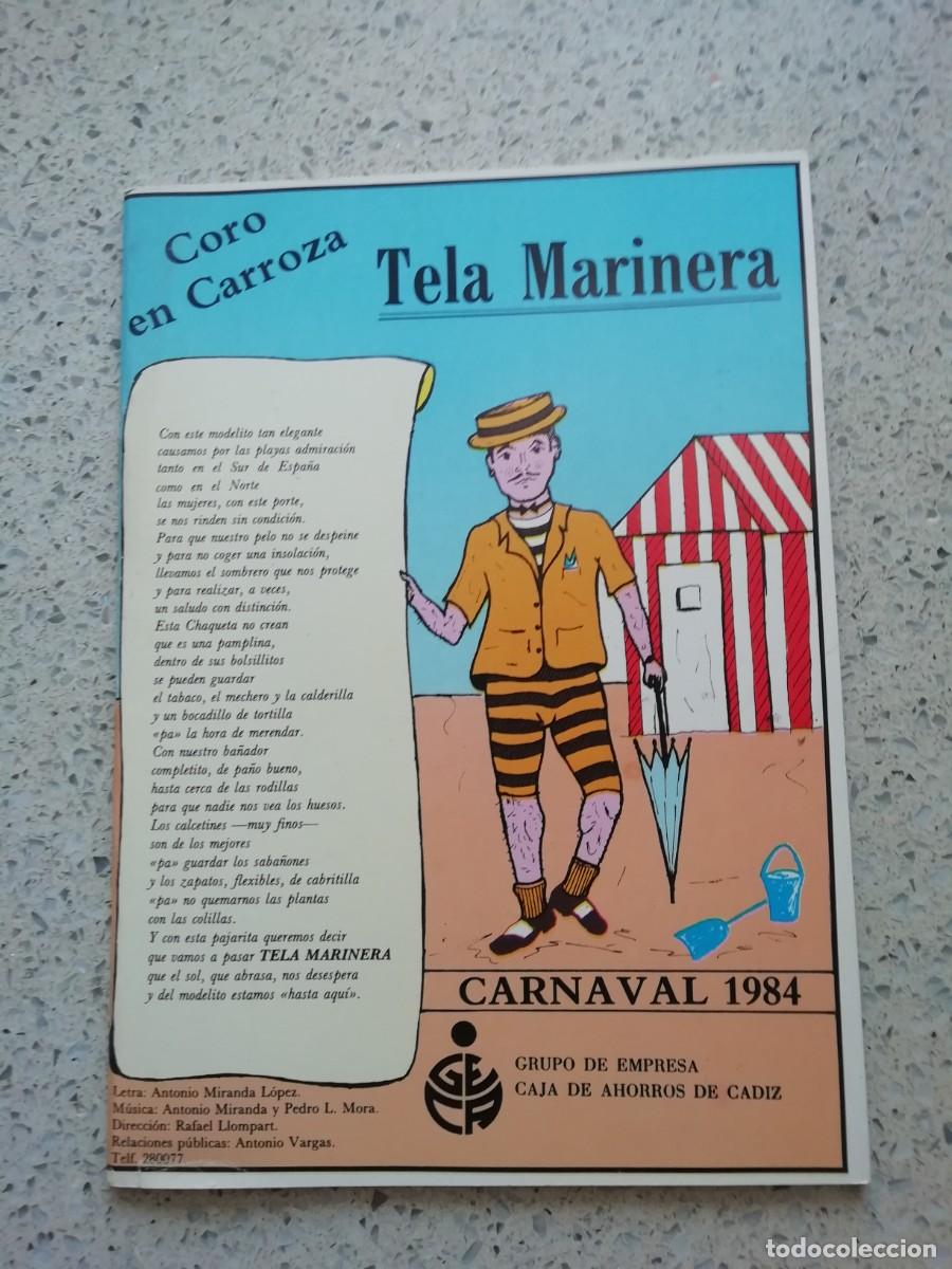 Catalogues de Musique: Carnaval de C&aacute;diz libreto coro tela marinera 1984