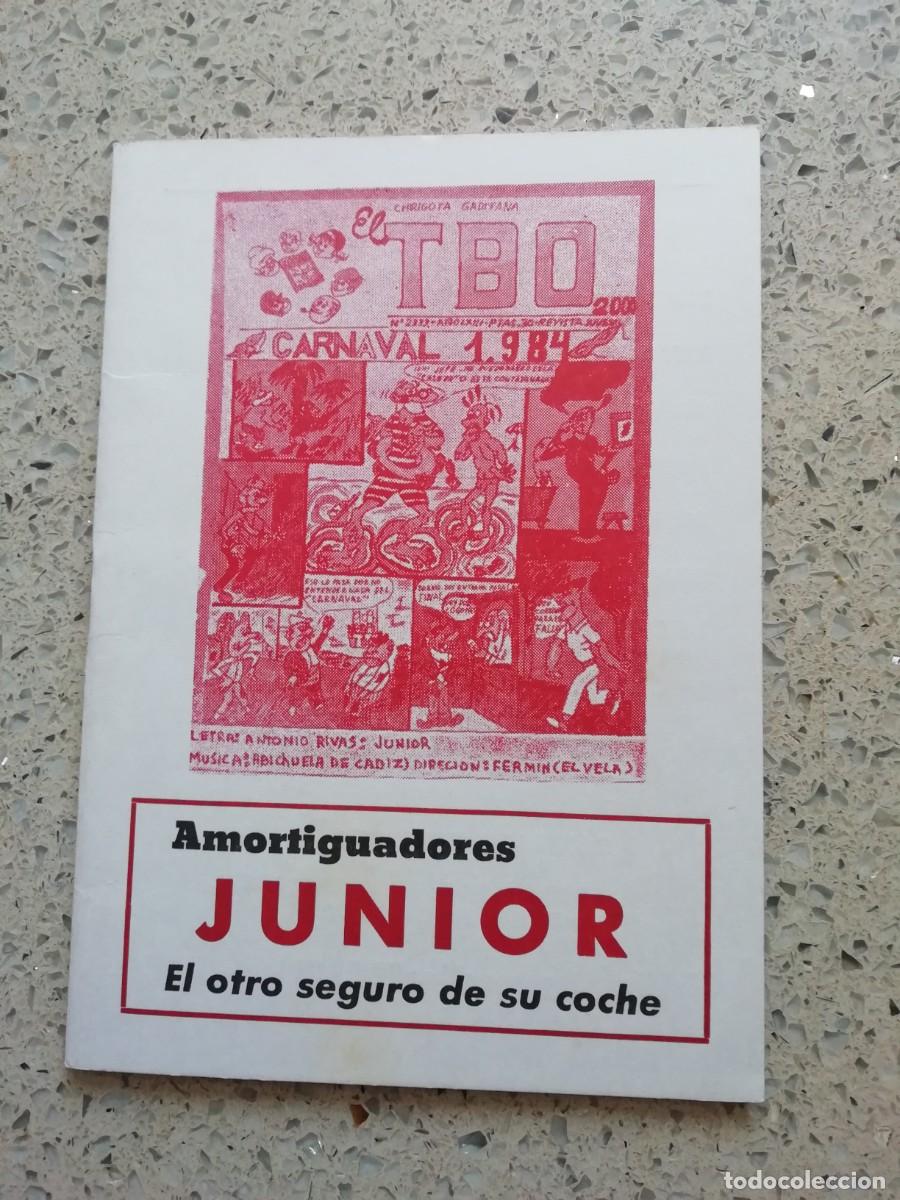Catalogues de Musique: Carnaval de C&aacute;diz libreto chirigota TBO 1984