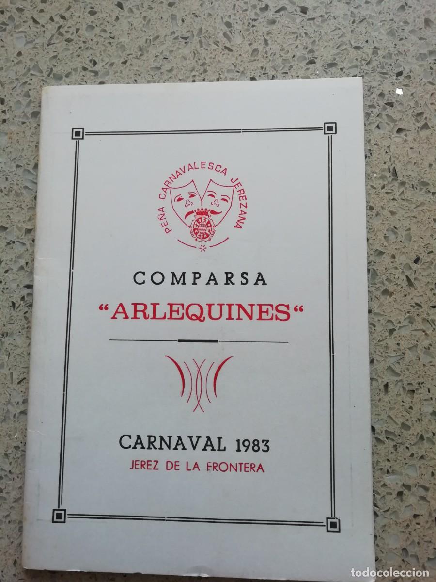 Catalogues de Musique: Carnaval de C&aacute;diz libreto comparsa arlequines 1983 de jerez de la frontera