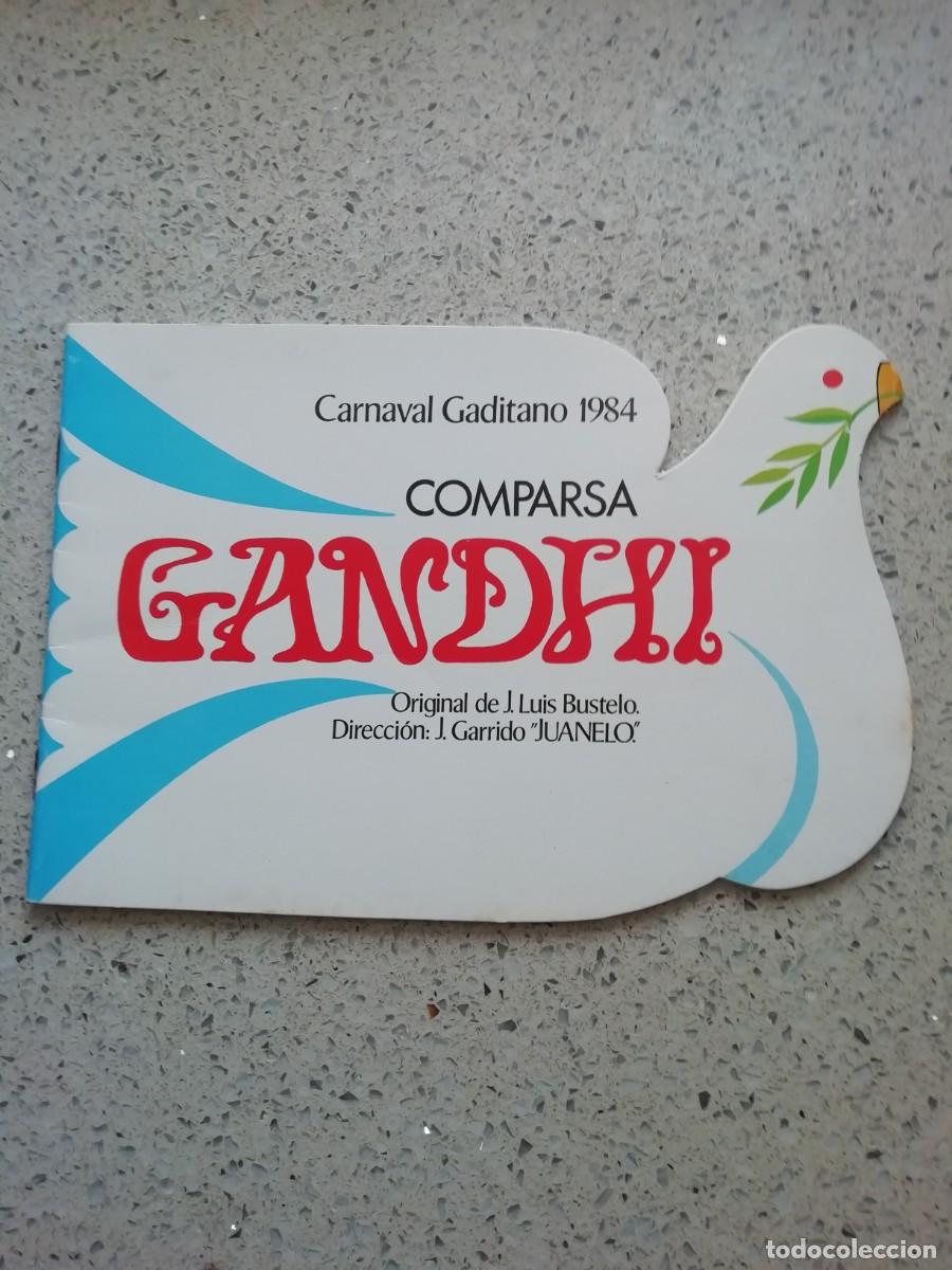 Catalogues de Musique: Carnaval de C&aacute;diz libreto comparsa gandhi 1984
