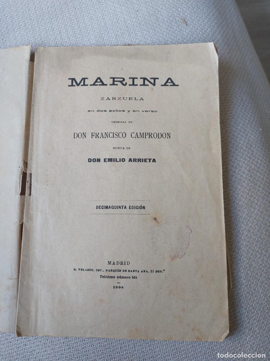 Cat&aacute;logos de m&uacute;sica: Marina - Zarzuela - 1908 - Foto 1