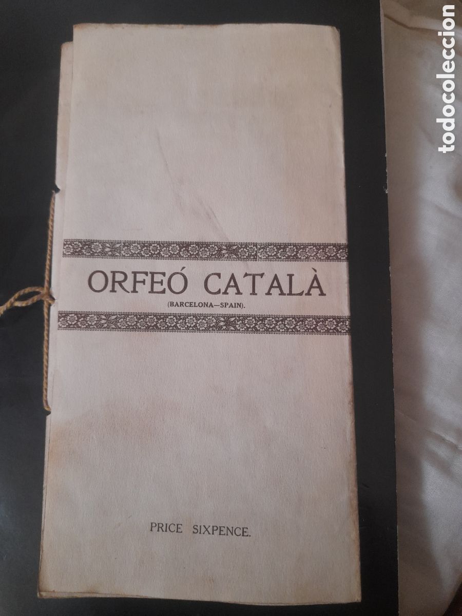 Cat&aacute;logos de m&uacute;sica: Programa del Orfeo Catala de 1914, en ingl&eacute;s - Foto 1