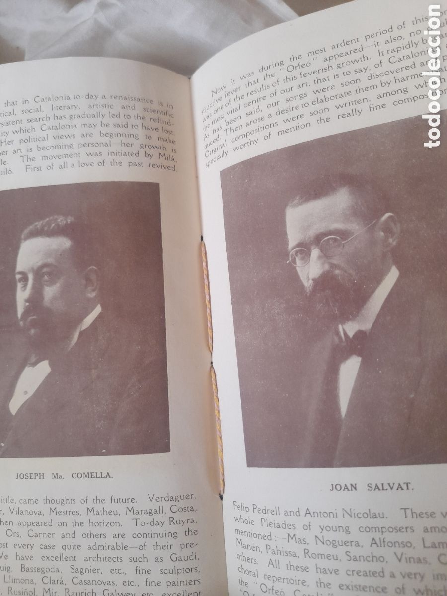 Cat&aacute;logos de m&uacute;sica: Programa del Orfeo Catala de 1914, en ingl&eacute;s - Foto 8