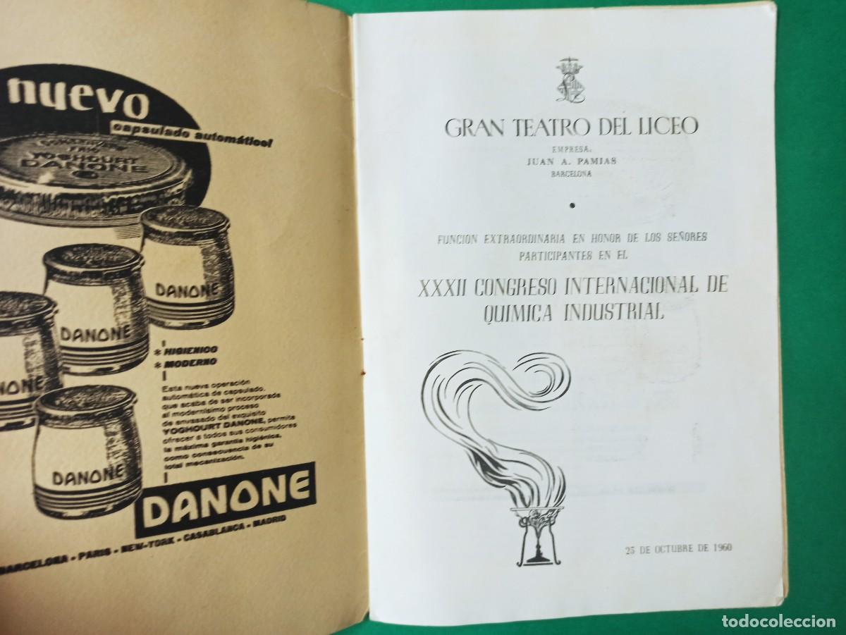 Cat&aacute;logos de m&uacute;sica: Antiguo libro librito programa del Gran Teatro del Liceo. 1960. - Foto 3