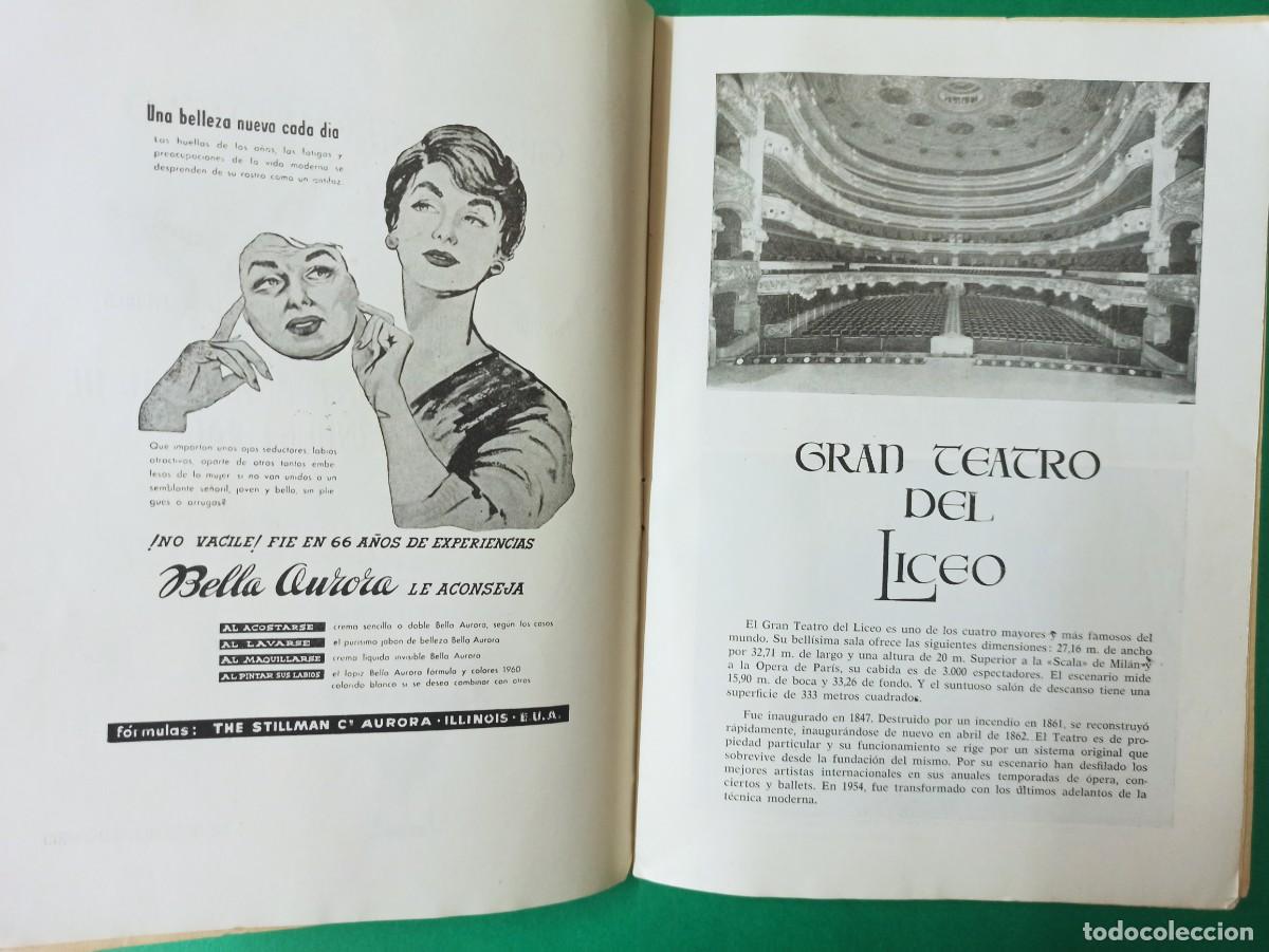 Cat&aacute;logos de m&uacute;sica: Antiguo libro librito programa del Gran Teatro del Liceo. 1960. - Foto 4