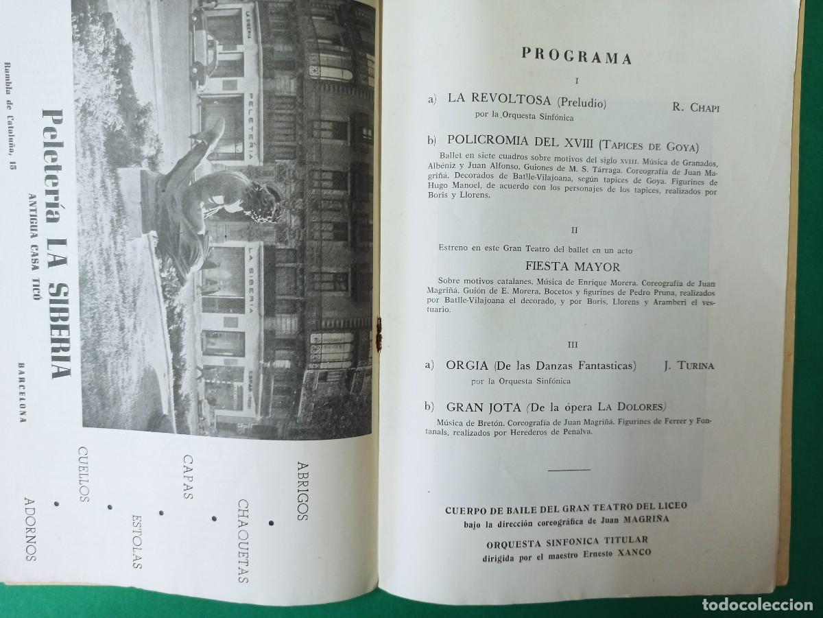 Cat&aacute;logos de m&uacute;sica: Antiguo libro librito programa del Gran Teatro del Liceo. 1960. - Foto 5
