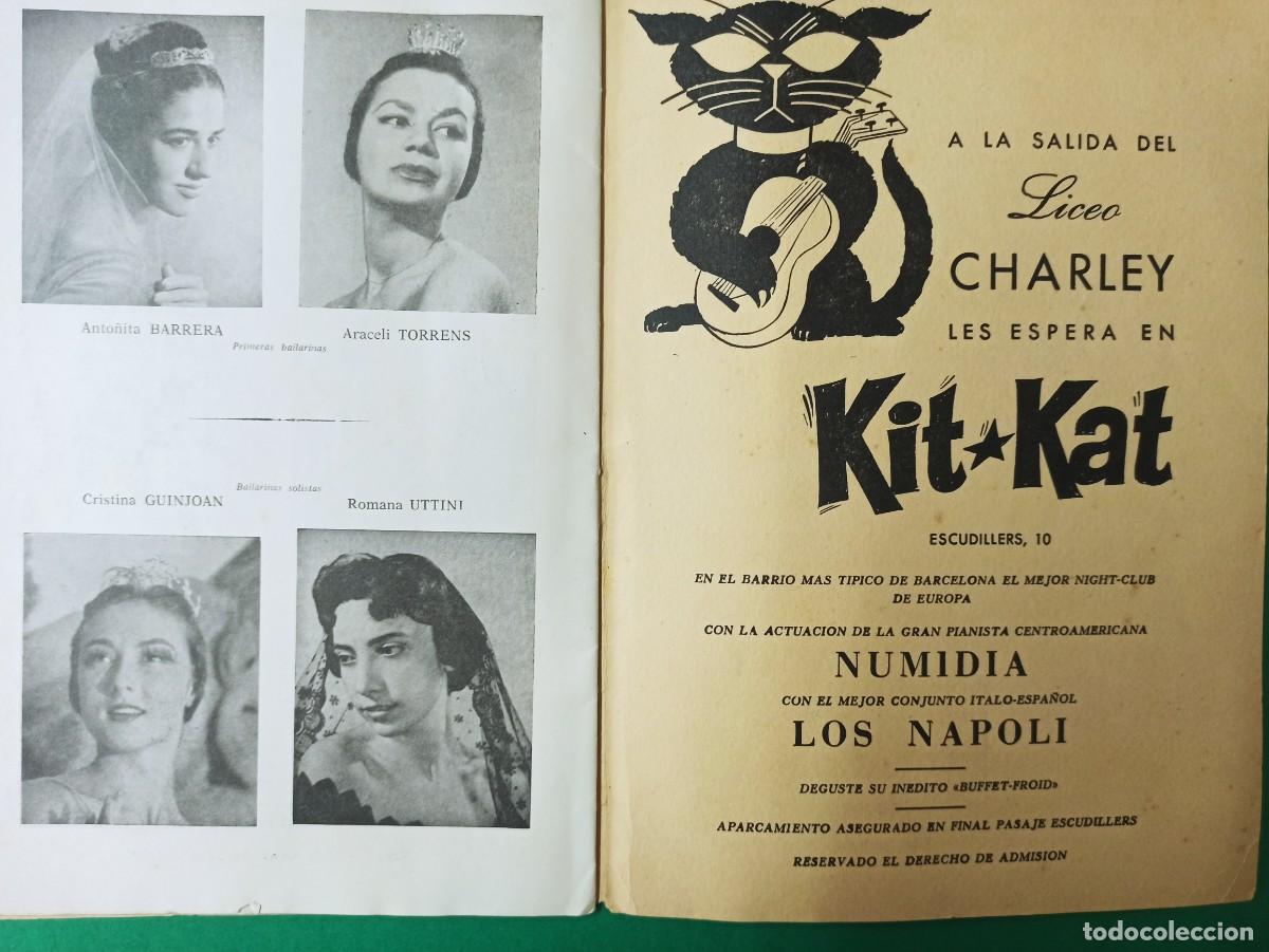Cat&aacute;logos de m&uacute;sica: Antiguo libro librito programa del Gran Teatro del Liceo. 1960. - Foto 7
