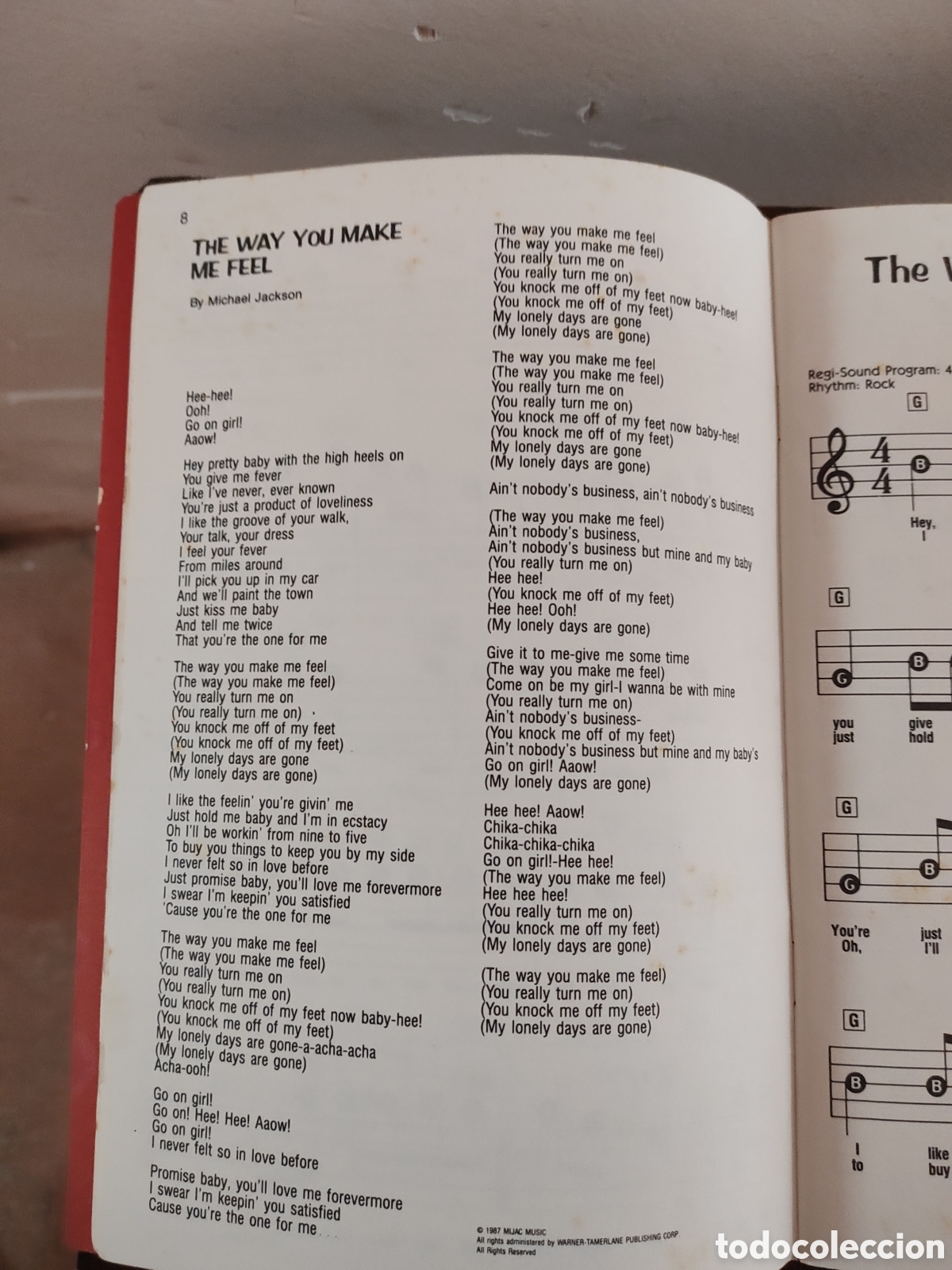 Cat&aacute;logos de m&uacute;sica: Michael Jackson Bad Libro de partituras 1987 - Foto 3