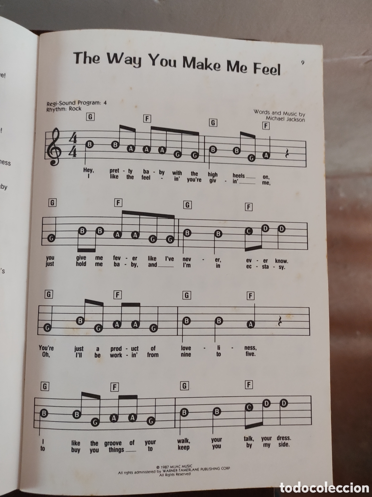 Cat&aacute;logos de m&uacute;sica: Michael Jackson Bad Libro de partituras 1987 - Foto 4