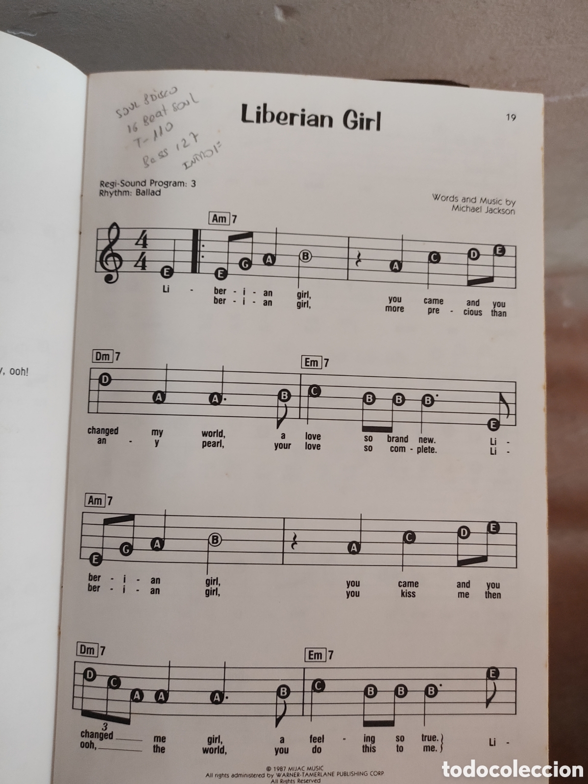 Cat&aacute;logos de m&uacute;sica: Michael Jackson Bad Libro de partituras 1987 - Foto 5