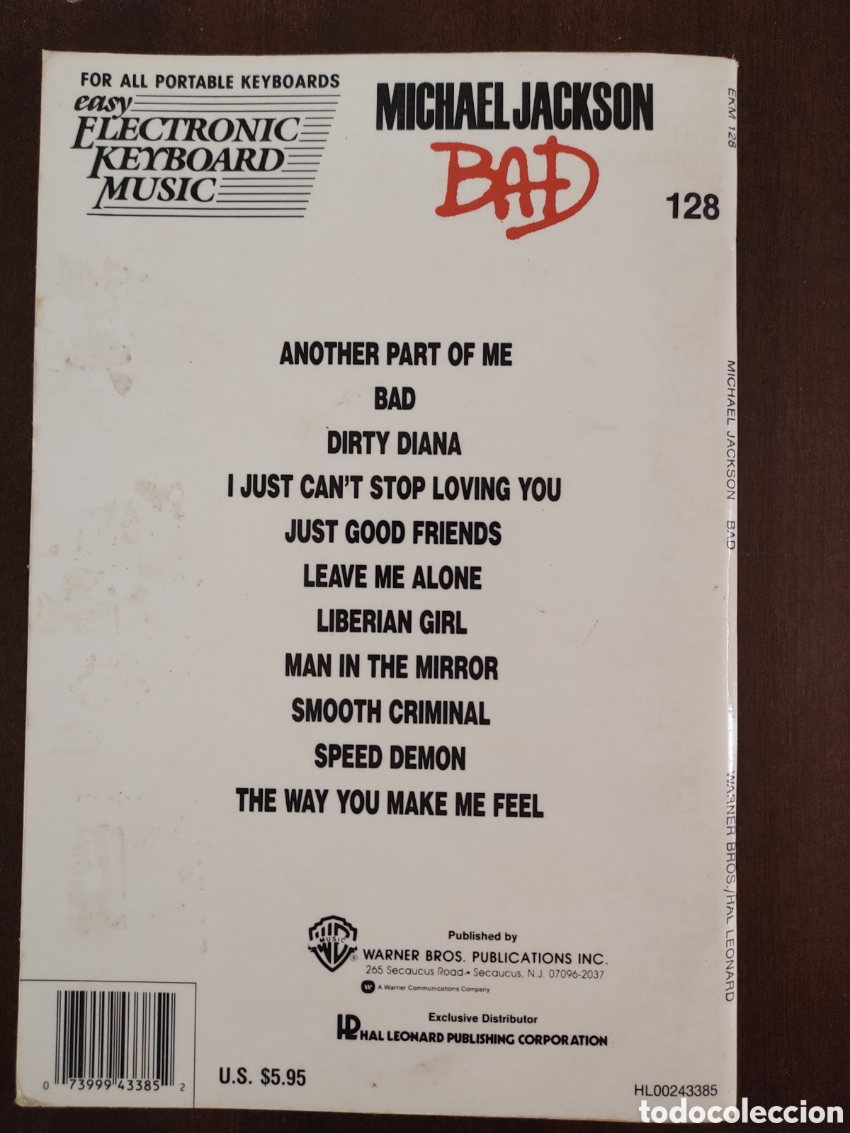 Cat&aacute;logos de m&uacute;sica: Michael Jackson Bad Libro de partituras 1987 - Foto 7