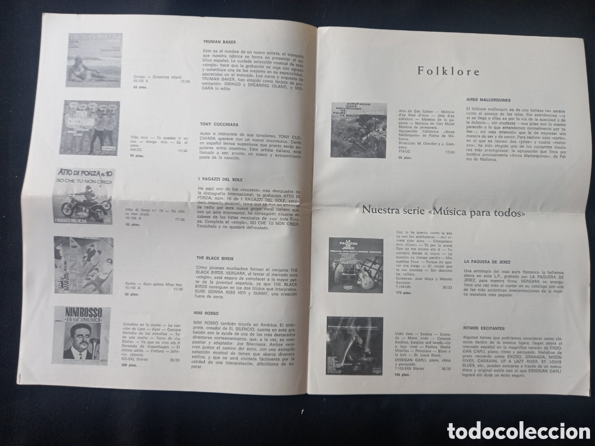 Cat&aacute;logos de m&uacute;sica: DISCOS VERGARA. 2 cat&aacute;logos 1966 - Foto 3