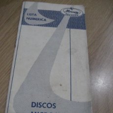 Catálogos de Música: CATALOGO DISCOS DE SURCO - MERCURY RECORDS . NOVIEMBRE 1959 . 59 PAG