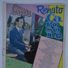 Catálogos de Música: CANCIONERO DE RENATO CAROSONE . EDICIONES BISTAGNE ,AÑOS 50