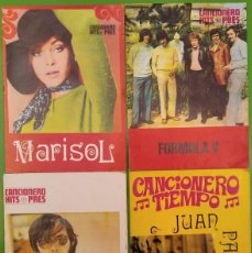 Catálogos de Música: LOTE 4 CANCIONEROS: MARISOL, FORMULA V, JUAN PARDO, JOAN MANUEL SERRAT