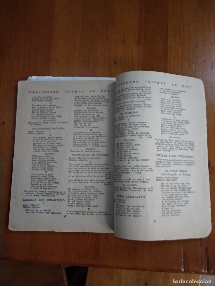 Cat&aacute;logos de m&uacute;sica: CANCIONERO RITMOS DE HOY - Foto 5