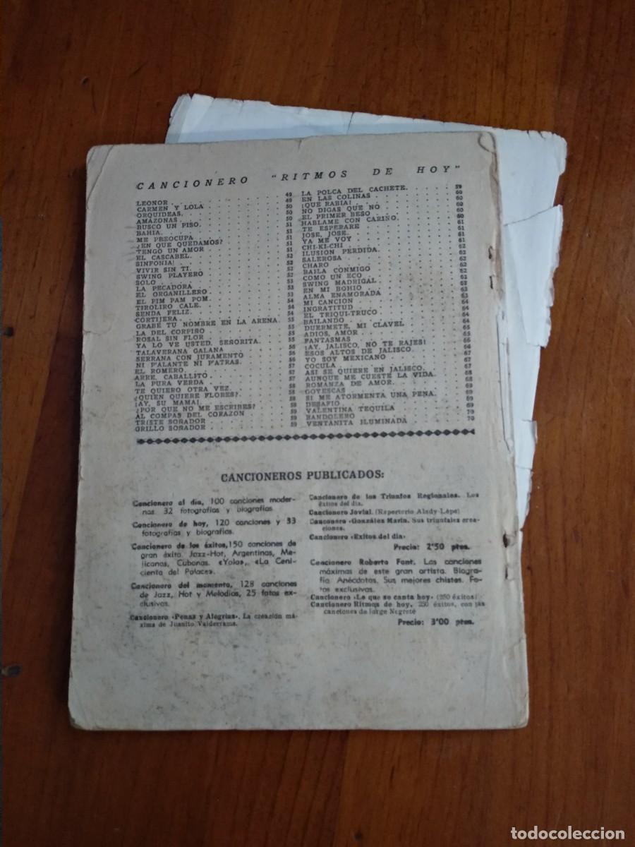Cat&aacute;logos de m&uacute;sica: CANCIONERO RITMOS DE HOY - Foto 6