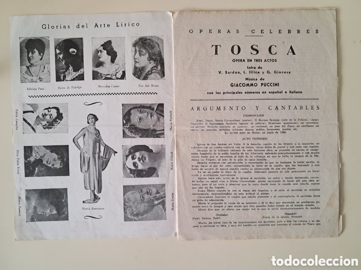 Cat&aacute;logos de m&uacute;sica: Opera-Tosca,Giacommo Puccini - Foto 2