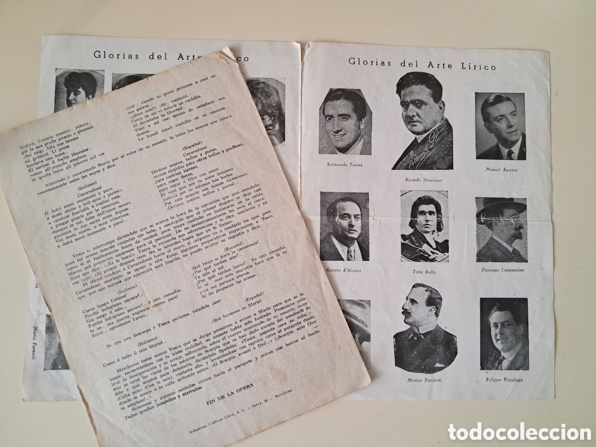 Cat&aacute;logos de m&uacute;sica: Opera-Tosca,Giacommo Puccini - Foto 4