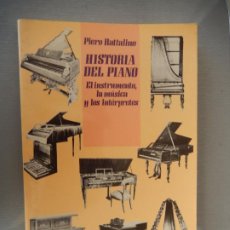 Catálogos de Música: HISTORIA DEL PIANO - PIERO RATTALINO -EL INSTRUMENTO, LA MÚSICA Y LOS INTÉRPRETES-1ª EDC LABOR 1988