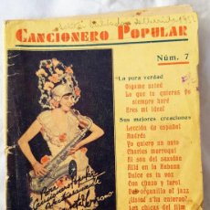 Catálogos de Música: CANCIONERO POPULAR, NÚM 7. ENRIQUETA SERRANO EN LA PELÍCULA LA PURA VERDAD. 1932